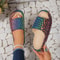 Soft Summer Holiday Printing Women Slippers Pillow Platform, Adjustable Double-Buckle Sandals, Vacation Beach Comfort