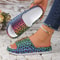 Soft Summer Holiday Printing Women Slippers Pillow Platform, Adjustable Double-Buckle Sandals, Vacation Beach Comfort