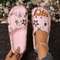 Soft Summer Holiday Printing Women Slippers Pillow Platform, Adjustable Double-Buckle Sandals, Vacation Beach Comfort