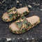 Soft Summer Holiday Printing Women Slippers Pillow Platform, Adjustable Double-Buckle Sandals, Vacation Beach Comfort