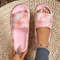 Soft Summer Holiday Printing Women Slippers Pillow Platform, Adjustable Double-Buckle Sandals, Vacation Beach Comfort