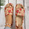 Soft Summer Holiday Printing Women Slippers Pillow Platform, Adjustable Double-Buckle Sandals, Vacation Beach Comfort