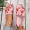 Soft Summer Holiday Printing Women Slippers Pillow Platform, Adjustable Double-Buckle Sandals, Vacation Beach Comfort