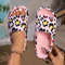 Soft Summer Holiday Printing Women Slippers Pillow Platform, Adjustable Double-Buckle Sandals, Vacation Beach Comfort
