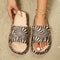 Soft Summer Holiday Printing Women Slippers Pillow Platform, Adjustable Double-Buckle Sandals, Vacation Beach Comfort