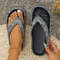 Soft Summer Holiday Printing Women Slippers Pillow Platform, Adjustable Double-Buckle Sandals, Vacation Beach Comfort