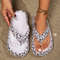 Soft Summer Holiday Printing Women Slippers Pillow Platform, Adjustable Double-Buckle Sandals, Vacation Beach Comfort