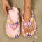 Soft Summer Holiday Printing Women Slippers Pillow Platform, Adjustable Double-Buckle Sandals, Vacation Beach Comfort