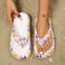 Soft Summer Holiday Printing Women Slippers Pillow Platform, Adjustable Double-Buckle Sandals, Vacation Beach Comfort