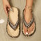 Soft Summer Holiday Printing Women Slippers Pillow Platform, Adjustable Double-Buckle Sandals, Vacation Beach Comfort