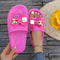 Cute Multi-Color Summer Women's Flip Flops with Phalaenopsis Flowers, Sweet Slippers for Vacation and Party
