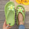 Cute Multi-Color Summer Women's Flip Flops with Phalaenopsis Flowers, Sweet Slippers for Vacation and Party
