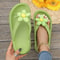 Cute Multi-Color Summer Women's Flip Flops with Phalaenopsis Flowers, Sweet Slippers for Vacation and Party