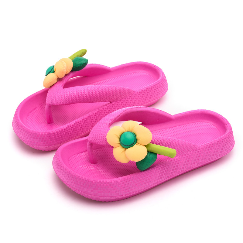 Cute Multi-Color Summer Women's Flip Flops with Phalaenopsis Flowers, Sweet Slippers for Vacation and Party