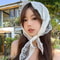 French Chic Alice White Lace Triangle Hair Wrap, Elegant Fashion Accessory for Women