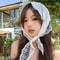French Chic Alice White Lace Triangle Hair Wrap, Elegant Fashion Accessory for Women