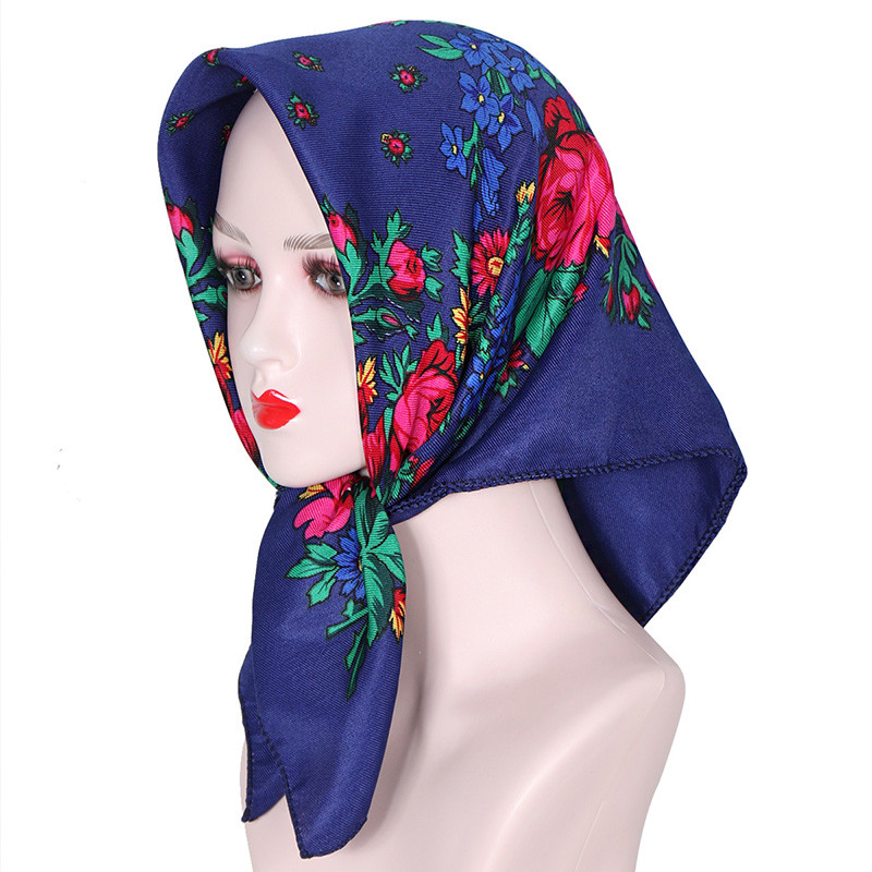 French Pastoral Style Sub-Headscarf, Womens Fashion Triangle Scarf for Spring, Summer, Decorative Tied Hair Headband