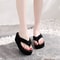 Women's Fashion Wedge Flip Flops, Summer Platform Shoes Light Weight, Girls Indoor Beach Slippers, Ladies Street Sandals