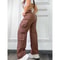 Women's Straight Cargo Pants High Waist Baggy Trousers Y2K Streetwear Vintage Wide Leg Casual Pants with Pockets