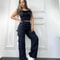 Women's Straight Cargo Pants High Waist Baggy Trousers Y2K Streetwear Vintage Wide Leg Casual Pants with Pockets