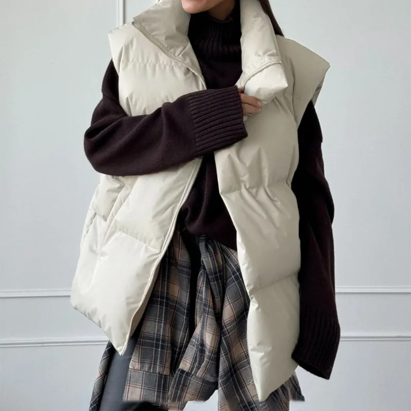 Womens Cotton Vest Jacket Sleeveless Sports Vest Casual Solid Color Outerwear Winter Warm Womens Co 3