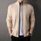 Mens Standup Collar Knit Sweater Autumn Winter Jacket Slim Cardigan Tops Solid Color Sweatercoat Gi 0