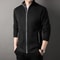 Mens Standup Collar Knit Sweater Autumn Winter Jacket Slim Cardigan Tops Solid Color Sweatercoat Gi 5