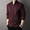 Mens Standup Collar Knit Sweater Autumn Winter Jacket Slim Cardigan Tops Solid Color Sweatercoat Gi 7
