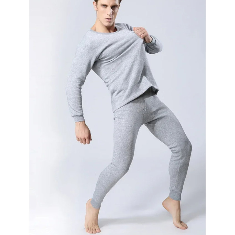 Men's Winter Thermal Underwear Long Set, Keep Warm Tops and Pants, Thick Comfortable Thermo Underwear Clothes