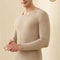 Mens Winter Underwear Warm Fleece Lined T Shirt Thick Crew Neck Solid Basic Thermal Underwear Cloth 3