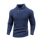 Mens Knitted Sweater Casual Crew Neck Warm Long Sleeve Comfortable Pullover Textured Ribbed Edge To 4