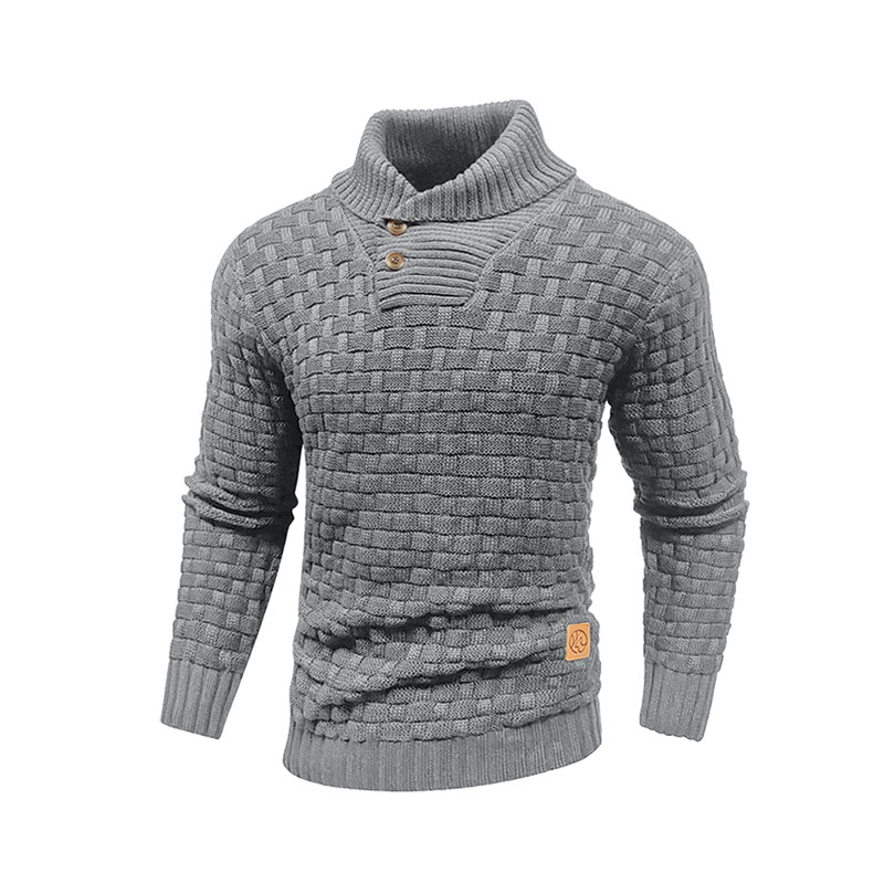 Mens Knitted Sweater Casual Crew Neck Warm Long Sleeve Comfortable Pullover Textured Ribbed Edge To 7