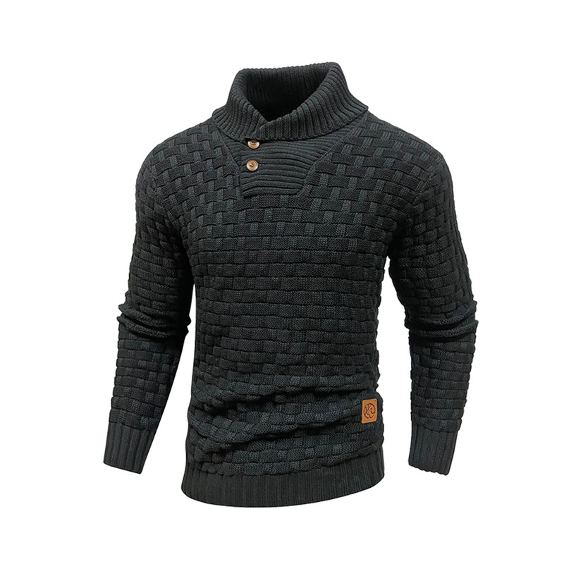 Mens Knitted Sweater Casual Crew Neck Warm Long Sleeve Comfortable Pullover Textured Ribbed Edge To 8