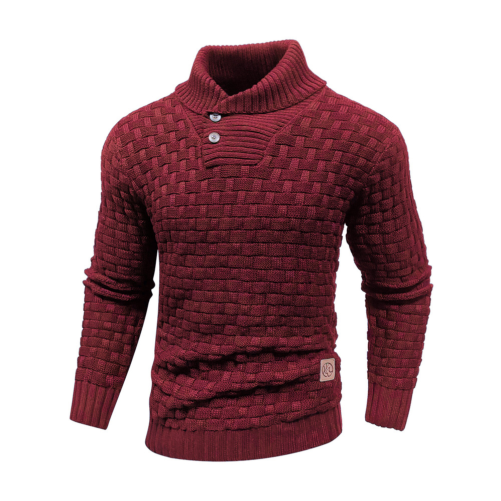 Mens Knitted Sweater Casual Crew Neck Warm Long Sleeve Comfortable Pullover Textured Ribbed Edge To 9