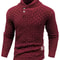 Mens Knitted Sweater Casual Crew Neck Warm Long Sleeve Comfortable Pullover Textured Ribbed Edge To 9