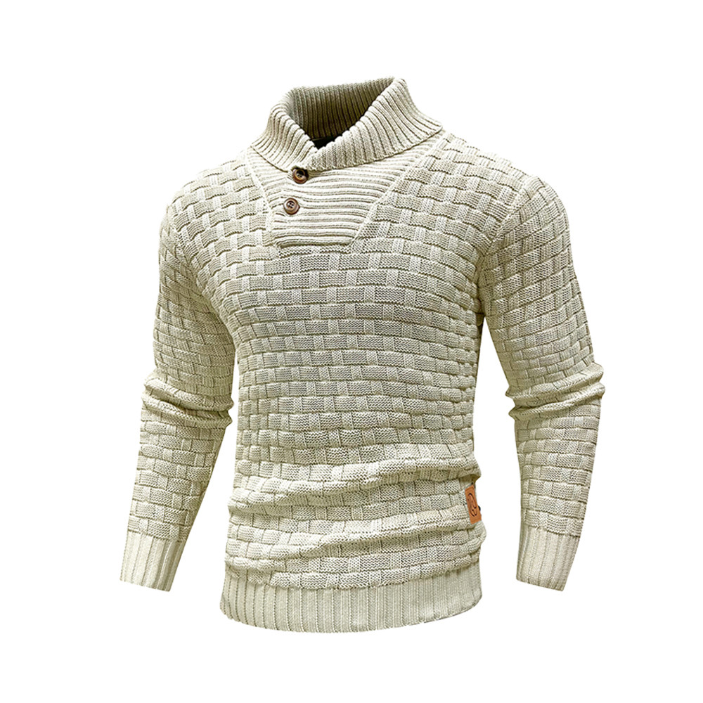 Mens Knitted Sweater Casual Crew Neck Warm Long Sleeve Comfortable Pullover Textured Ribbed Edge To 6