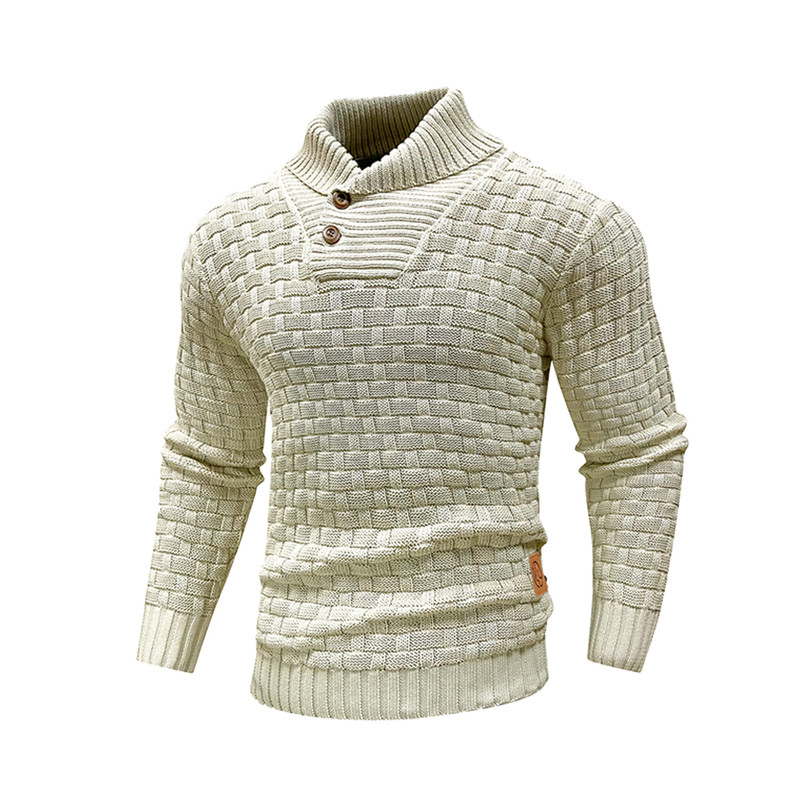 Mens Knitted Sweater Casual Crew Neck Warm Long Sleeve Comfortable Pullover Textured Ribbed Edge To 6