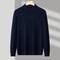 Half Turtleneck Knitwear Sweater Mock Neck Sweatshirts Solid Color Pullovers Brand Casual Mens Clot 5