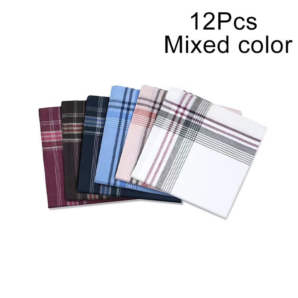 Men Handkerchiefs Classic Hankies Cotton Pocket Square Perfect Gift For Men 5