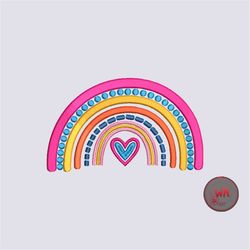 back to school embroidery design, school embroidery design, back to school rainbow machine embroidery design, rainbow em