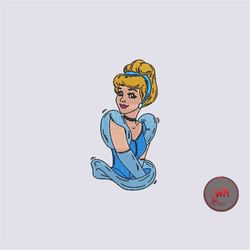 princess machine embroidery design, princess cinderella machine embroidery files, cute machine embroidery digital files,