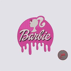 horror pink doll embroidery design, barbie halloween embroidery, halloween machine embroidery file, instant download