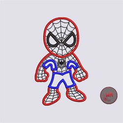 Baby Spiderman with Pre Stitch Applique Embroidery Design, Baby Super Hero Embroidery Designs, Baby Spiderman Machine Em