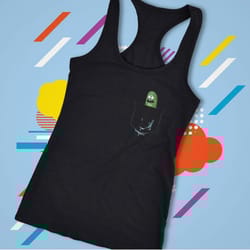pocket pickle rick and morty women&8217s tank top racerback