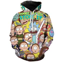 pocket ricks | rick and morty 3d printed unisex hoodies