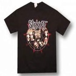 slipknot floating masks black t-shirt