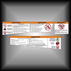 Warning Decal Stickers kit for POLARIS RZR UTV