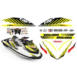 SEA-DOO RXP 260 300 decal stickers kit