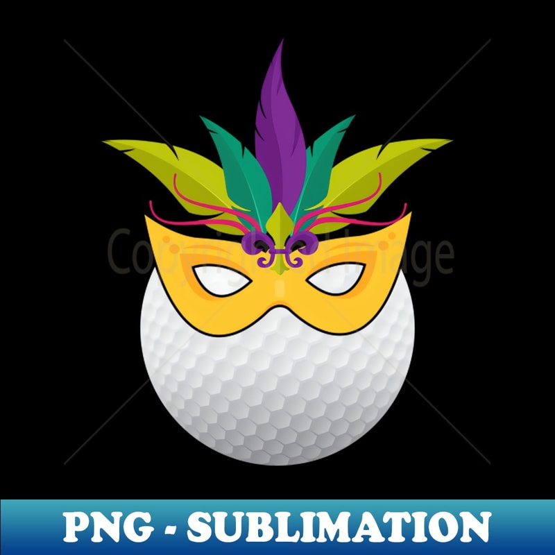 SP-18868_Golf Wearing Mardi Gras - Funny Golf Lover Carnival Mask 7407.jpg
