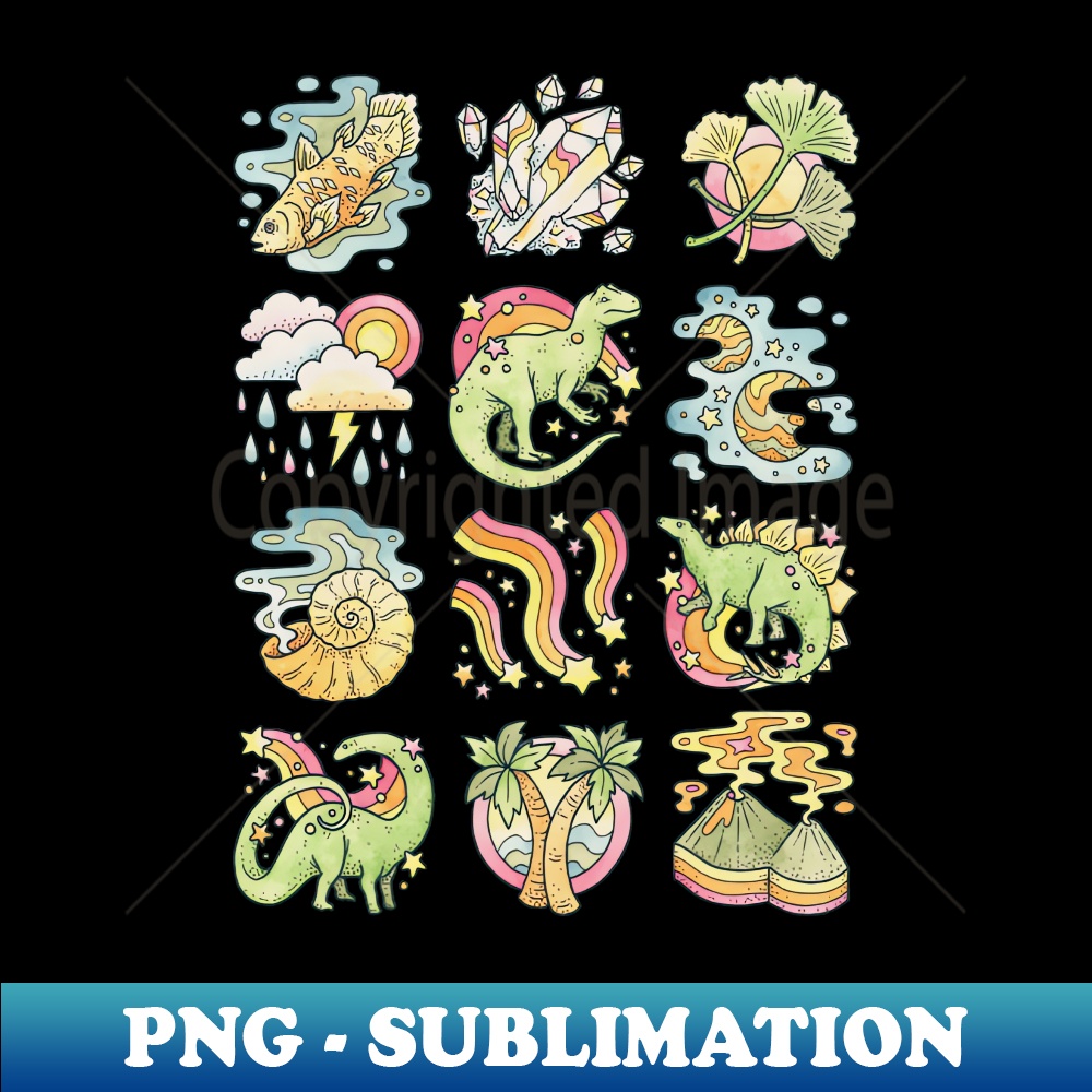 UL-36149_Prehistoric Pattern Jurassic  Dinosaur Natural History Art 3761.jpg